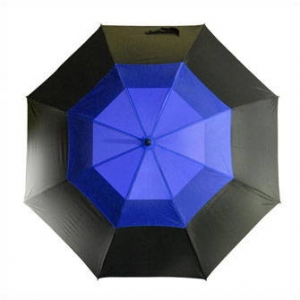 Зонт-трость противоштормовой Monsun, механический, черный/синий