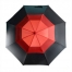 Зонт-трость противоштормовой Monsun механический (черный с красным)