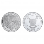Набор: официальная серебряная монета Путин-человек года в шкатулке Палех с лаковой миниатюрной живописью, сюжет Георгий Победоносец