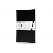 Записная книжка Moleskine Volant (нелинованная, 2 шт.), Large (13х21см), черный