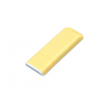 Флешка прямоугольной формы, оригинальный дизайн, двухцветный корпус, 8 Гб, желтый/белый