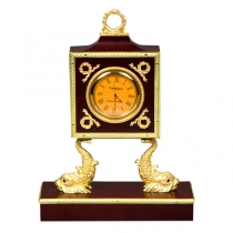 Часы интерьерные Дельфин III (бронза, красное дерево, позолота)