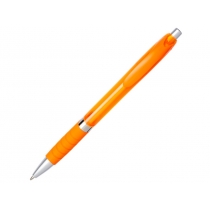 Шариковая полупрозрачная ручка Turbo с резиновой накладкой, оранжевый