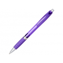 Шариковая полупрозрачная ручка Turbo с резиновой накладкой, пурпурный