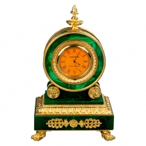 Часы интерьерные Дидро (бронза, малахит, позолота)