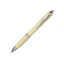 Шариковая ручка Nash из пшеничной соломы с хромированным наконечником, желтый