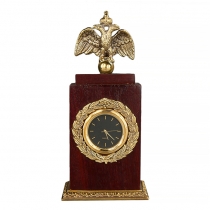 Часы интерьерные Александр (бронза, красное дерево, патина)