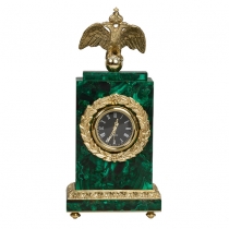 Часы интерьерные Александр III (бронза, малахит, полировка)
