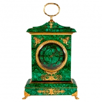 Часы интерьерные Примавера (бронза, малахит, позолота)