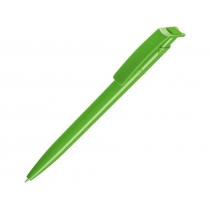 Ручка шариковая пластиковая RECYCLED PET PEN, синий, 1 мм, зеленое яблоко