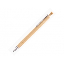 Ручка шариковая деревянная FOREST, черный, 1 мм, светло-коричневый