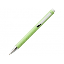 Шариковая ручка Tual из пшеничной соломы с кнопочным механизмом, зеленое яблоко