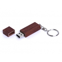 USB-флешка на 8 Гб прямоугольная форма, колпачек с магнитом, коричневый