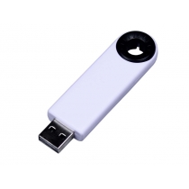 USB-флешка промо на 8 Гб прямоугольной формы, выдвижной механизм, черный