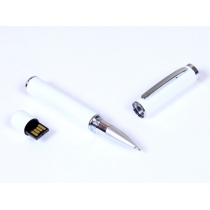 USB-флешка на 32 Гб в виде ручки с мини чипом, белый