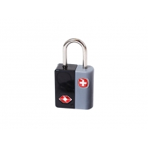 Замок навесной SWISSGEAR, АБС-пластик, 2,5 x 1,3 x 5 см, черный/серый