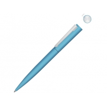 Металлическая шариковая ручка soft touch Brush gum, голубой