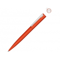 Металлическая шариковая ручка soft touch Brush gum, оранжевый