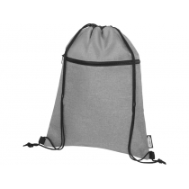Рюкзак со шнурком Ross из переработанного ПЭТ, heather medium grey