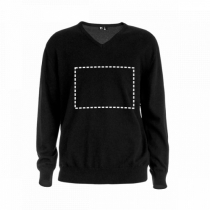 THC MILAN. Мужской пуловер с v-образным вырезом, Черный