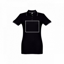 THC ROME WOMEN. Женское поло slim fit, Черный