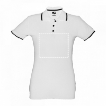 THC ROME WOMEN WH. Женское поло slim fit, Белый