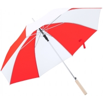 Зонт-трость для гольфа, белый/красный