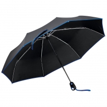 Складной зонт Drizzle, черный с синим