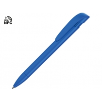 Ручка пластиковая шариковая YES F с чипом передачи информации NFC, синий