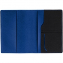 Обложка для паспорта Multimo, черная с синим