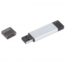 Флешка Uniscend Doubles, с Micro USB, серебристая 16 Гб