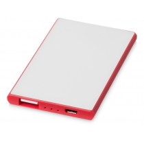 Портативное зарядное устройство Slim Credit Card, красный/красный