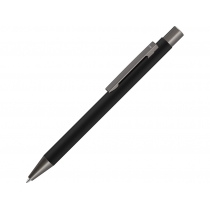 Ручка шариковая UMA STRAIGHT GUM soft-touch, с зеркальной гравировкой, черный