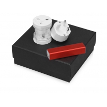Подарочный набор Charge с адаптером и зарядным устройством, красный