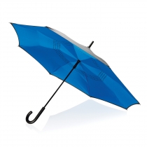 Механический двусторонний зонт 23”, синий