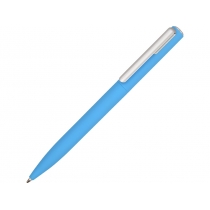 Ручка шариковая пластиковая Bon с покрытием soft touch, голубой