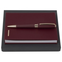 Подарочный набор Essential Lady Burgundy: блокнот А6, ручка шариковая. Hugo Boss