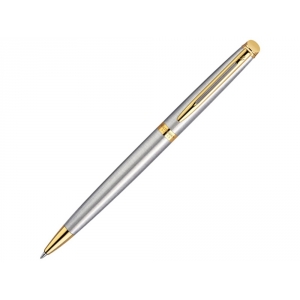 Ручка шариковая Waterman Hemisphere Stainless Steel GT M, серебристый/золотистый