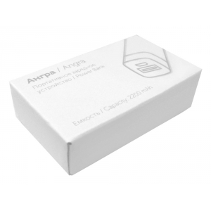 Портативное зарядное устройство Ангра, 2200 mAh, голубой
