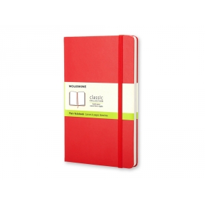 Записная книжка Moleskine Classic (нелинованный) в твердой обложке, Pocket (9x14см), красный