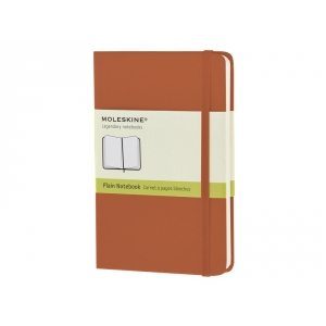 Записная книжка Moleskine Classic (нелинованный) в твердой обложке, Pocket (9x14см),оранжевый коралл
