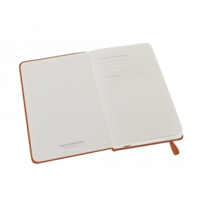 Записная книжка Moleskine Classic (нелинованный) в твердой обложке, Pocket (9x14см),оранжевый коралл