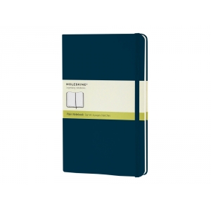 Записная книжка Moleskine Classic (нелинованный) в твердой обложке, Large (13х21см), голубой сапфир