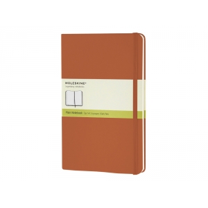 Записная книжка Moleskine Classic (нелинованный) в твердой обложке, Large (13х21см),оранжевый коралл