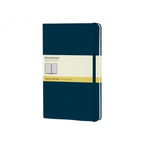 Записная книжка Moleskine Classic (в клетку) в твердой обложке, Large (13х21см), голубой сапфир