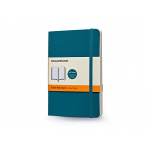 Записная книжка Moleskine Classic Soft (в линейку), Pocket (9х14 см), бирюзовый