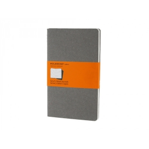 Записная книжка Moleskine Cahier (в линейку, 3 шт.), Large (13х21см), серый