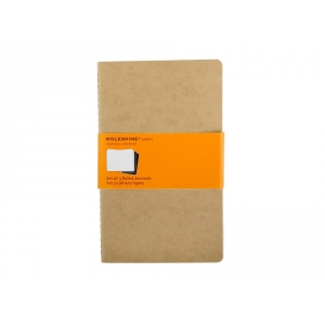 Записная книжка Moleskine Cahier (в линейку, 3 шт.), Large (13х21см), бежевый