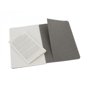 Записная книжка Moleskine Cahier (нелинованный, 3 шт.), Pocket (9х14см), серый