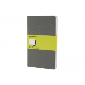 Записная книжка Moleskine Cahier (нелинованный, 3 шт.), Large (13х21см), серый